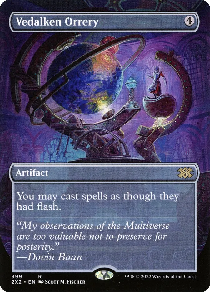 2022 Double Masters 2022 Vedalken Orrery [Borderless] rare #399 rare card image