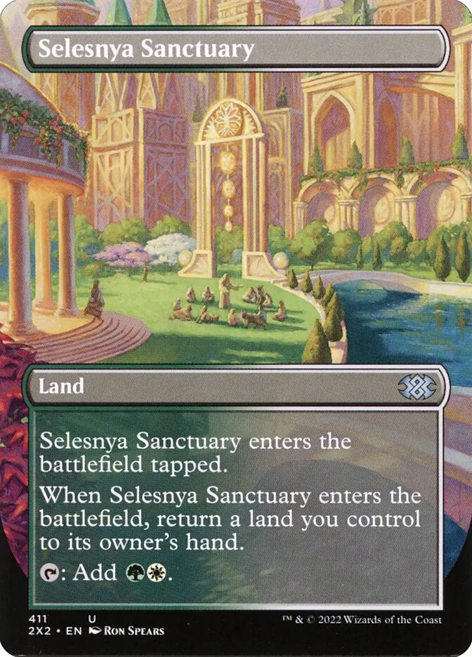 2022 Double Masters 2022 Selesnya Sanctuary #411 uncommon card image
