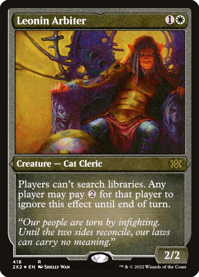 2022 Double Masters 2022 Leonin Arbiter #418 rare card image