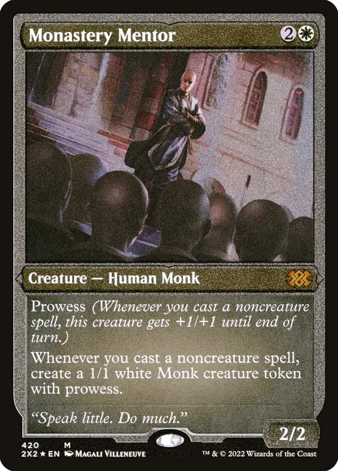 2022 Double Masters 2022 Monastery Mentor #420 mythic card image