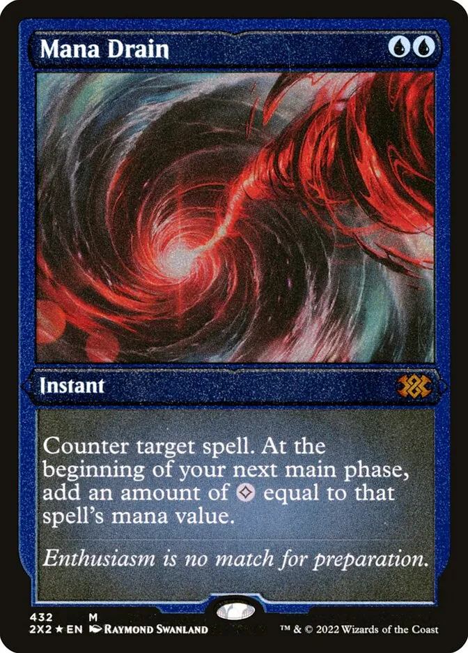 2022 Double Masters 2022 Mana Drain #432 mythic card image