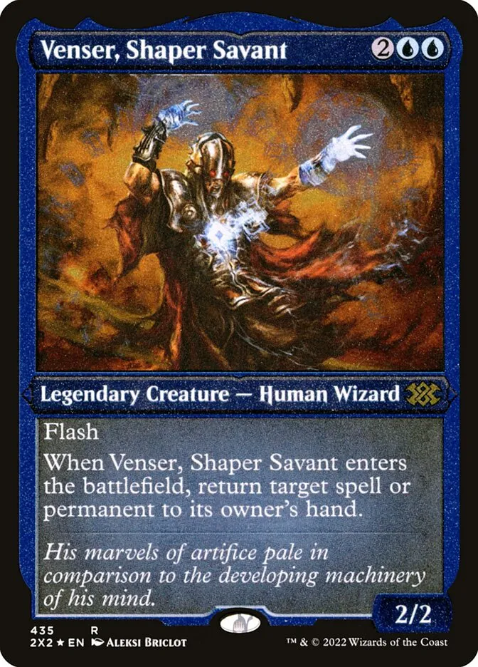 2022 Double Masters 2022 Venser, Shaper Savant #435 rare card image