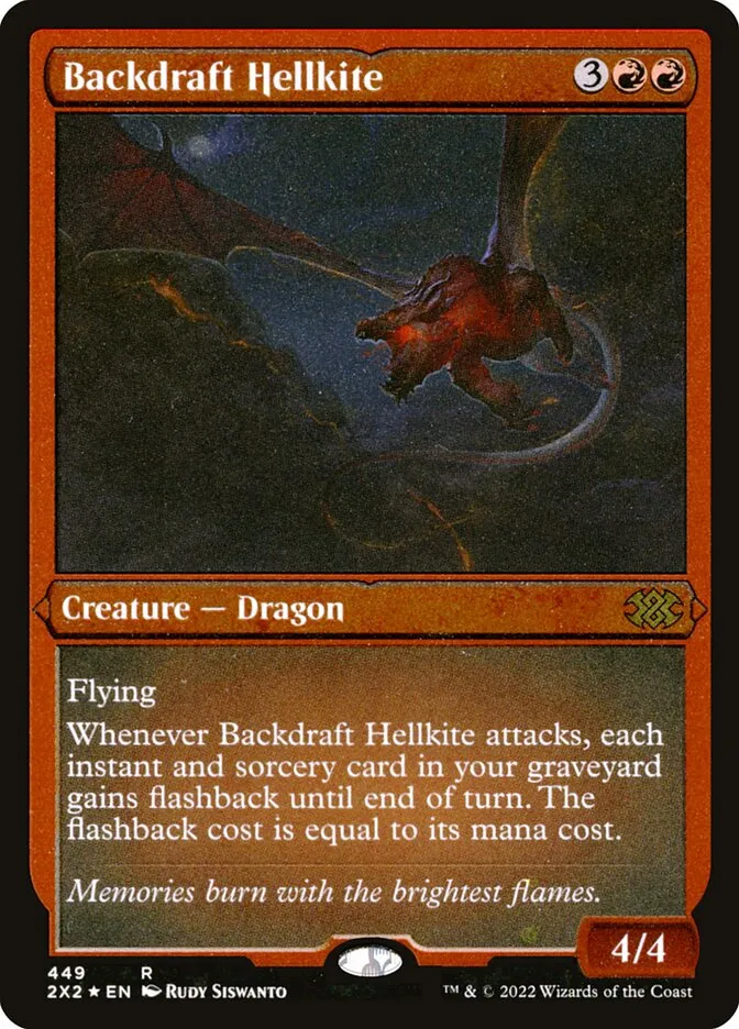 2022 Double Masters 2022 Backdraft Hellkite rare #449 rare card image