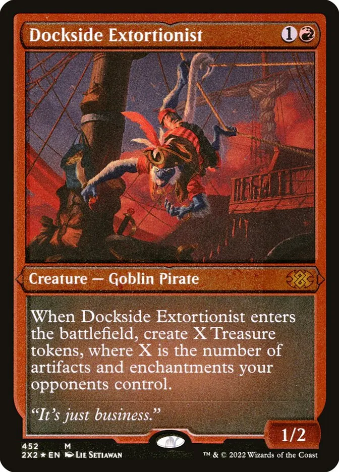 2022 Double Masters 2022 Dockside Extortionist #452 mythic card image