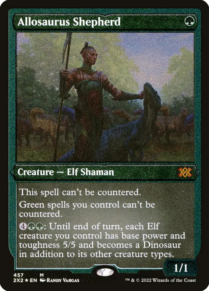 2022 Double Masters 2022 Allosaurus Shepherd #457 mythic card image