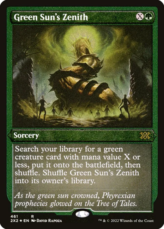 2022 Double Masters 2022 Green Sun's Zenith rare #461 rare card image