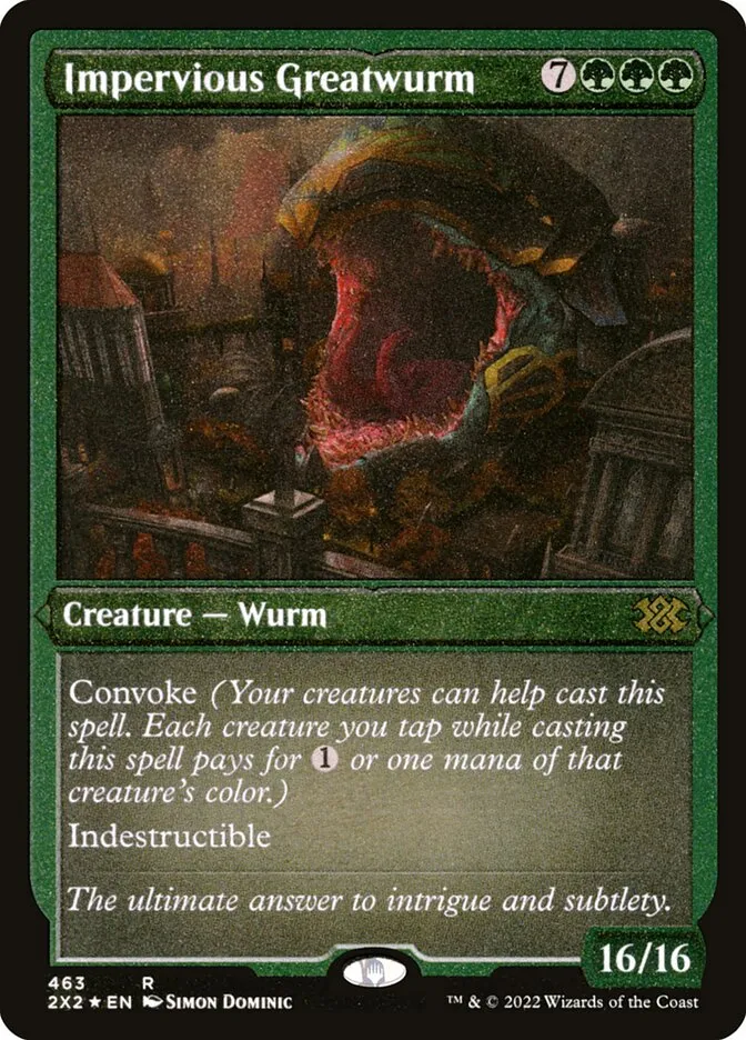 2022 Double Masters 2022 Impervious Greatwurm rare #463 rare card image