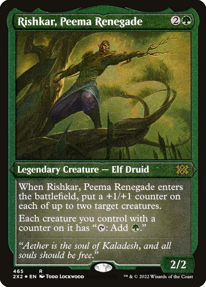 2022 Double Masters 2022 Rishkar, Peema Renegade #465 rare card image