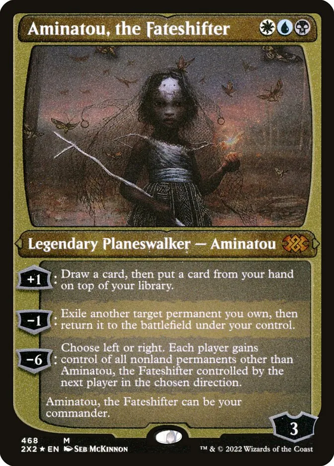 2022 Double Masters 2022 Aminatou, the Fateshifter mythic #468 mythic card image