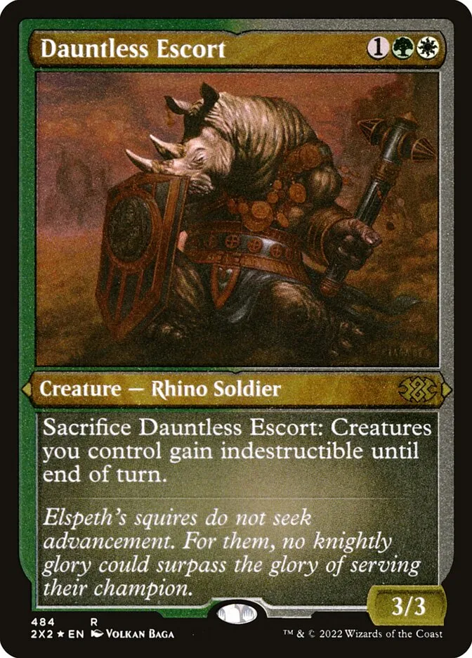 2022 Double Masters 2022 Dauntless Escort #484 rare card image