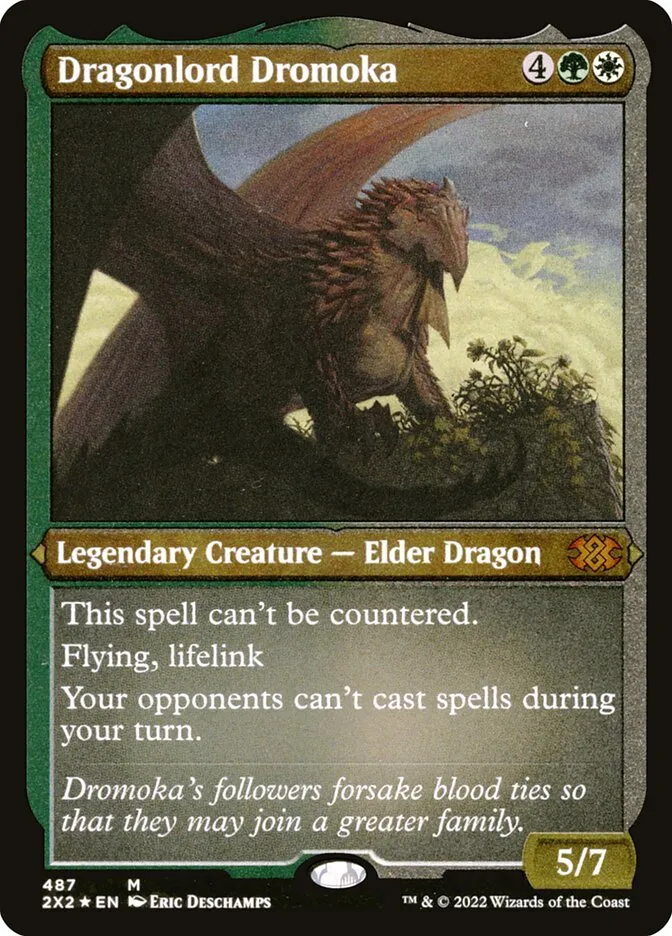 2022 Double Masters 2022 Dragonlord Dromoka #487 mythic card image