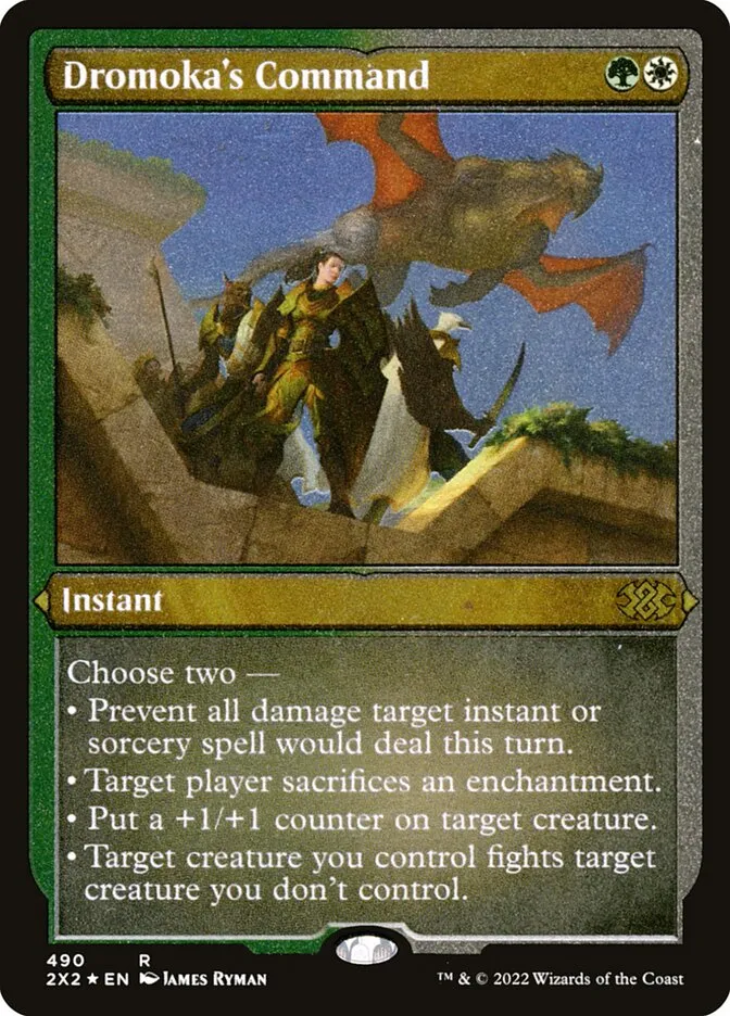 2022 Double Masters 2022 Dromoka's Command rare #490 rare card image