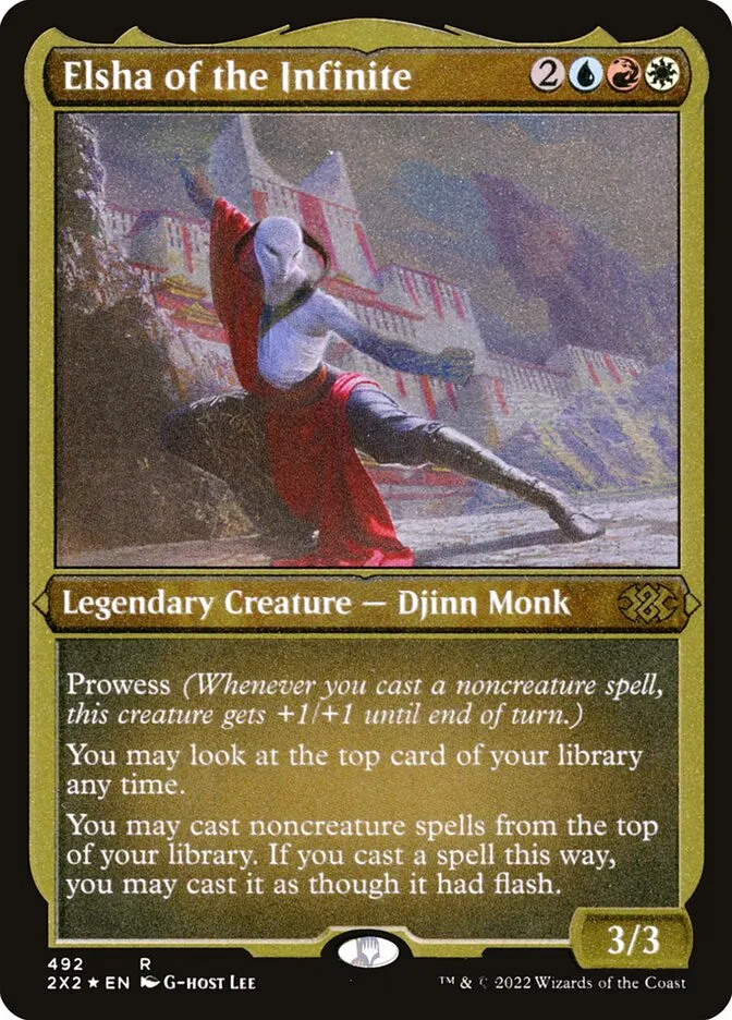 2022 Double Masters 2022 Elsha of the Infinite #492 rare card image