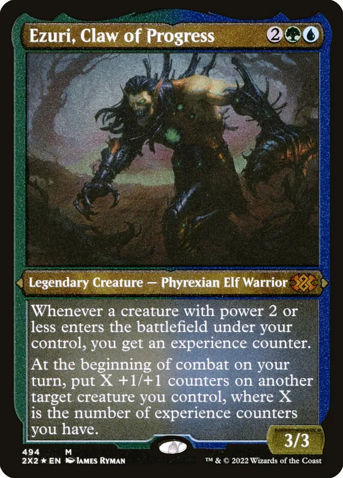 2022 Double Masters 2022 Ezuri, Claw of Progress #494 mythic card image