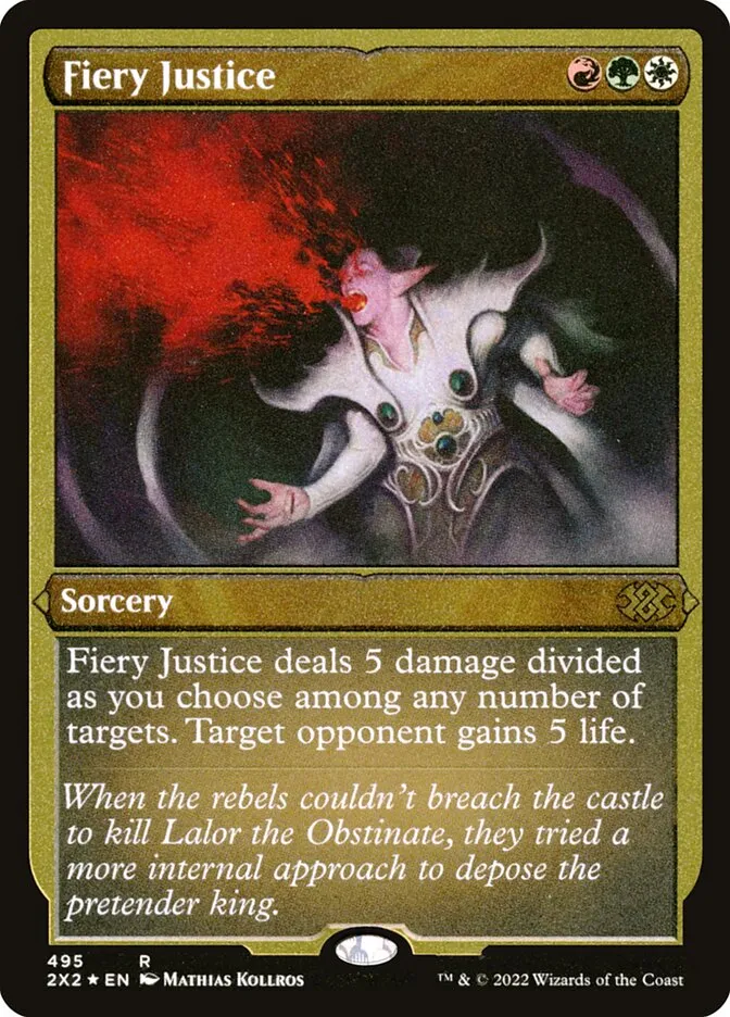 2022 Double Masters 2022 Fiery Justice #495 rare card image