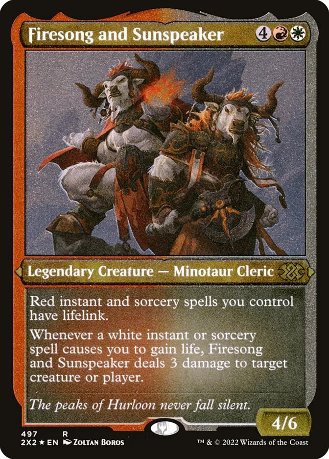 2022 Double Masters 2022 Firesong and Sunspeaker #497 rare card image