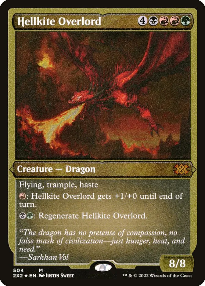 2022 Double Masters 2022 Hellkite Overlord #504 mythic card image