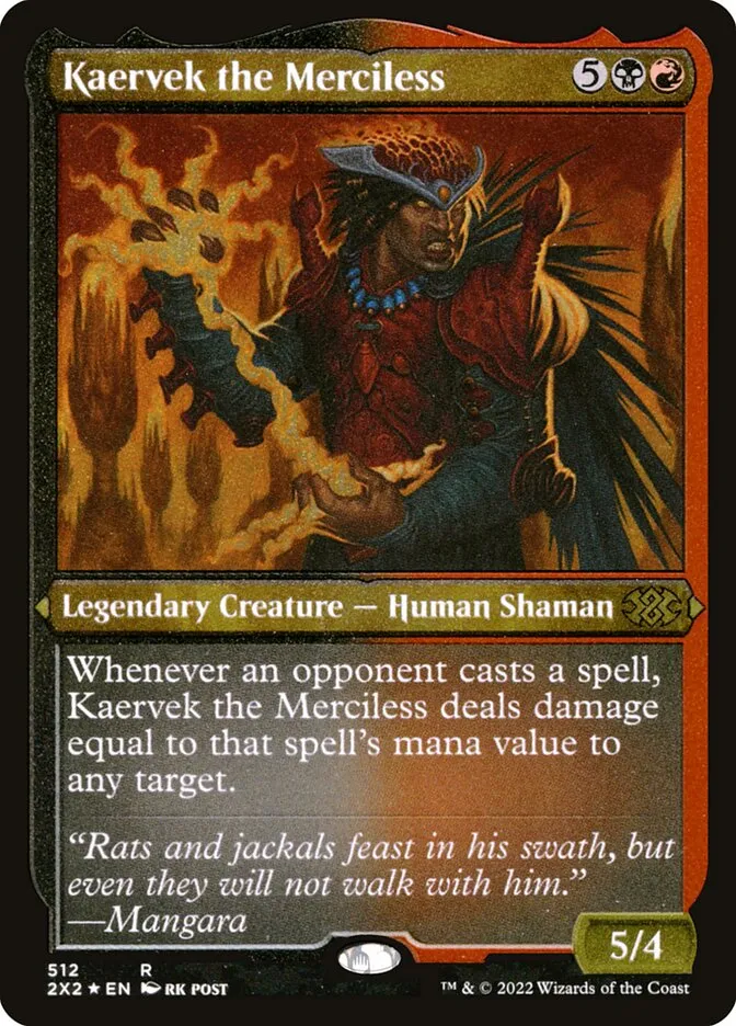 2022 Double Masters 2022 Kaervek the Merciless #512 rare card image