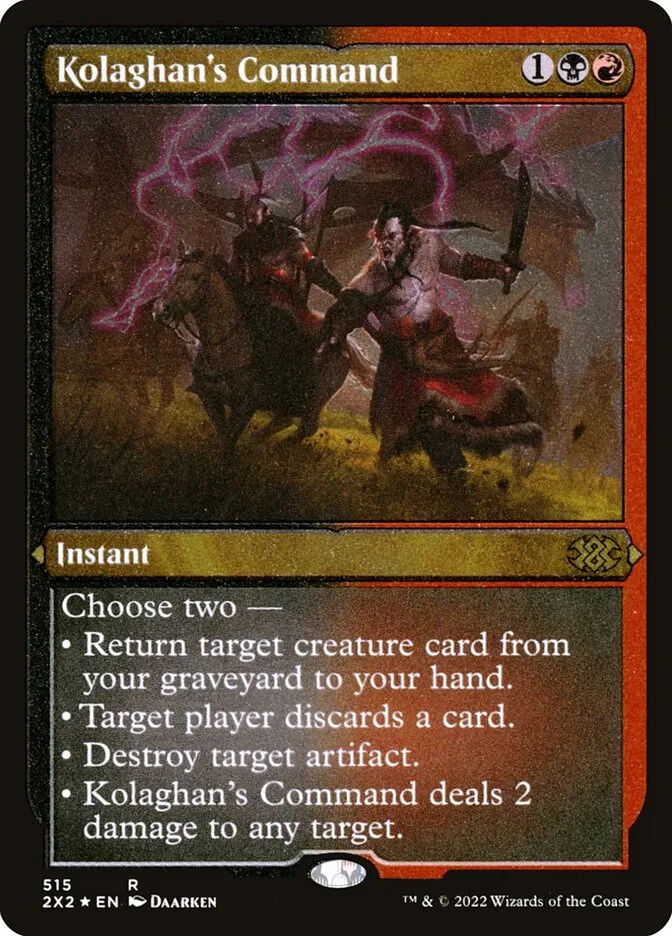 2022 Double Masters 2022 Kolaghan's Command rare #515 rare card image