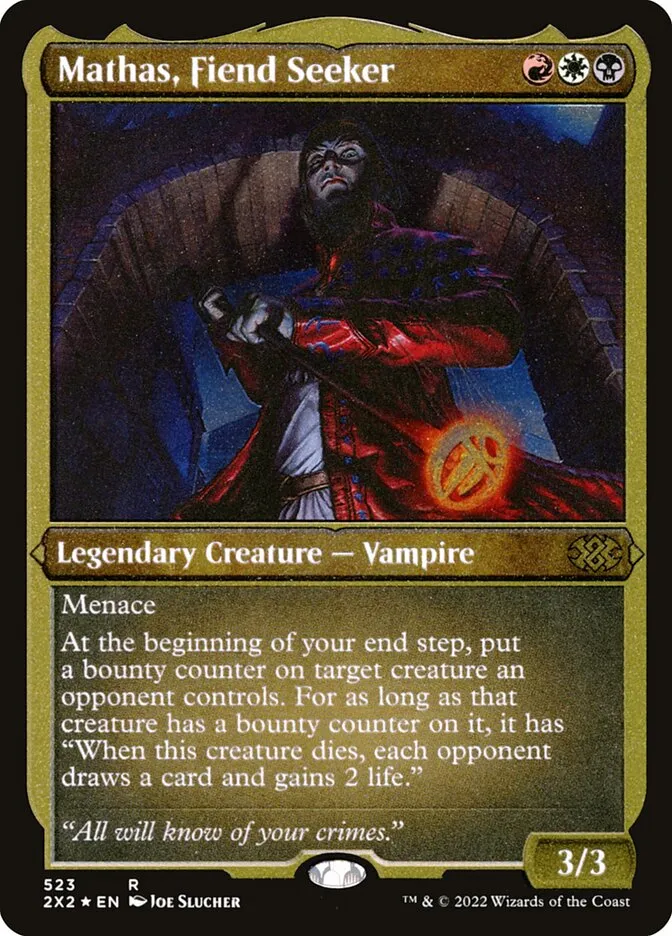 2022 Double Masters 2022 Mathas, Fiend Seeker #523 rare card image