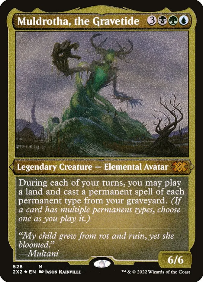 2022 Double Masters 2022 Muldrotha, the Gravetide #528 mythic card image