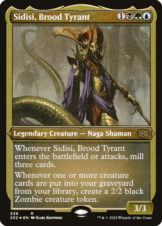 2022 Double Masters 2022 Sidisi, Brood Tyrant rare #539 rare card image