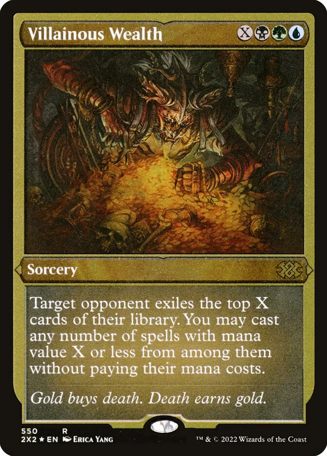 2022 Double Masters 2022 Villainous Wealth #550 rare card image