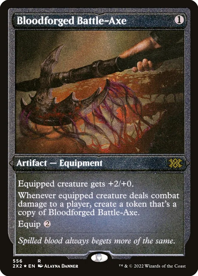 2022 Double Masters 2022 Bloodforged Battle-Axe #556 rare card image