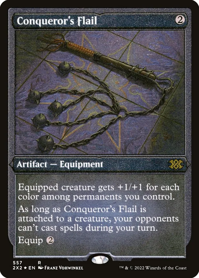 2022 Double Masters 2022 Conqueror's Flail rare #557 rare card image