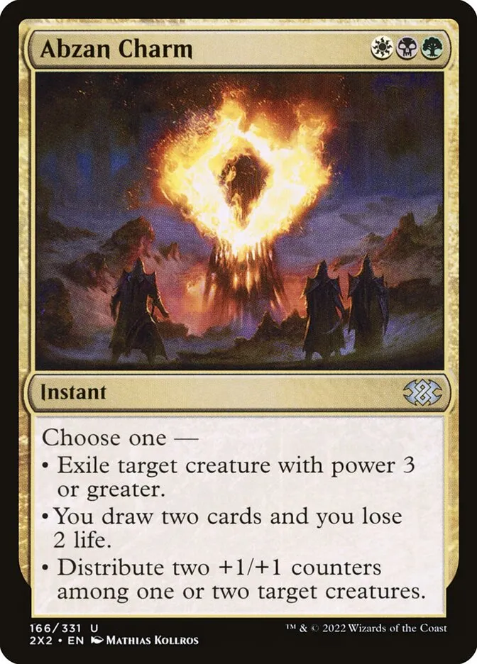 2022 Double Masters 2022 Abzan Charm #166 uncommon card image