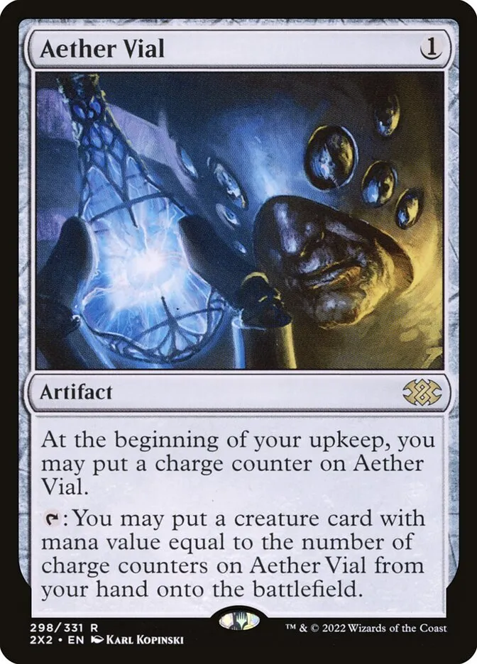 2022 Double Masters 2022 Aether Vial rare #298 rare card image