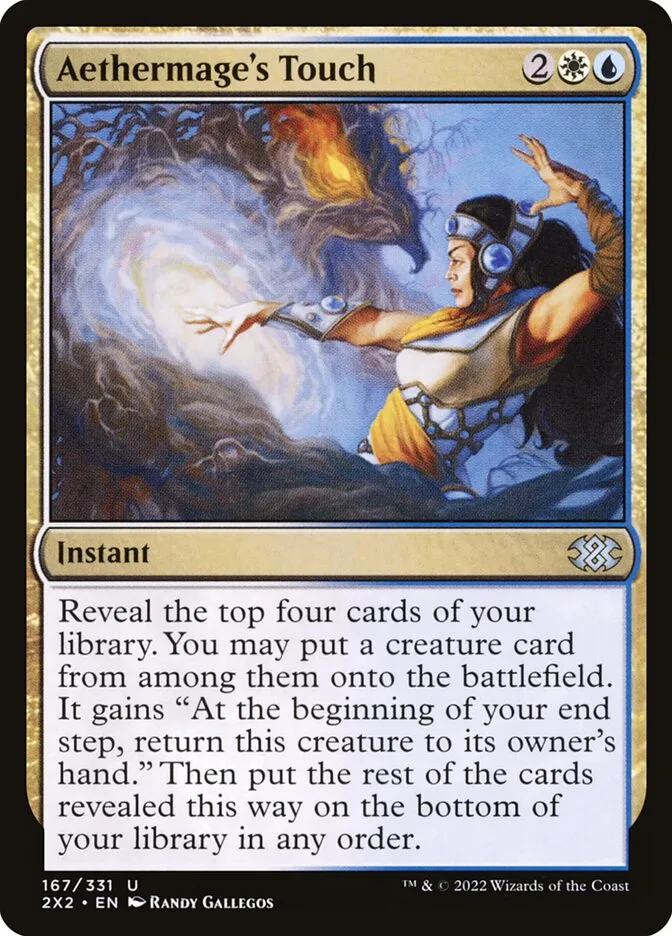 2022 Double Masters 2022 Aethermage's Touch uncommon #167 uncommon card image