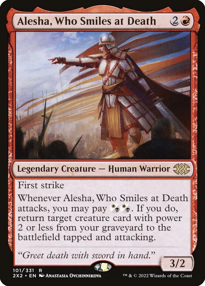 2022 Double Masters 2022 Alesha, Who Smiles at Death rare #101 rare card image