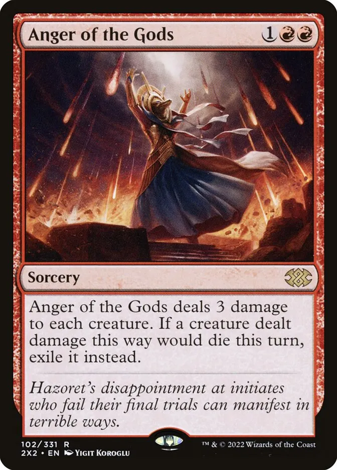 2022 Double Masters 2022 Anger of the Gods rare #102 rare card image