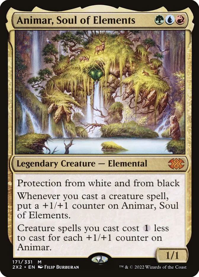 2022 Double Masters 2022 Animar, Soul of Elements [Foil] mythic #171 mythic card image