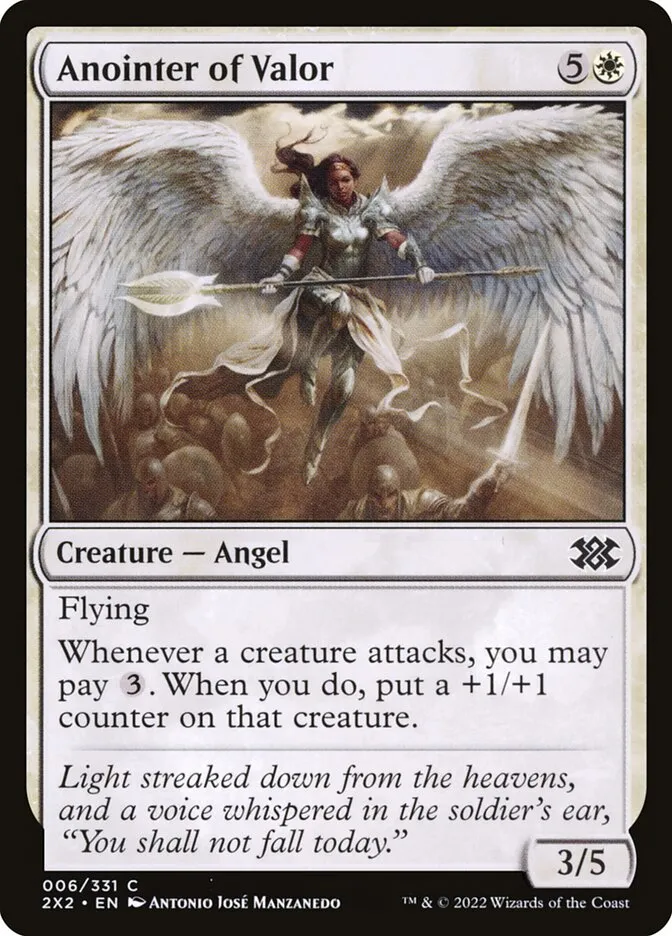 2022 Double Masters 2022 Anointer of Valor common #6 common card image