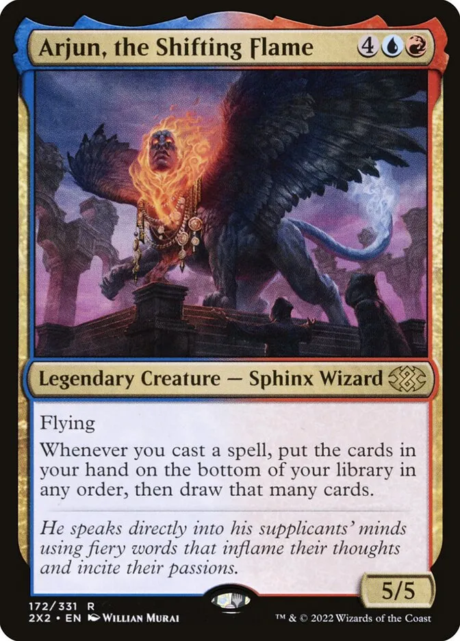 2022 Double Masters 2022 Arjun, the Shifting Flame #172 rare card image
