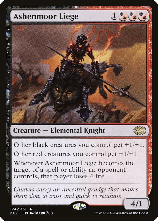 2022 Double Masters 2022 Ashenmoor Liege #174 rare card image