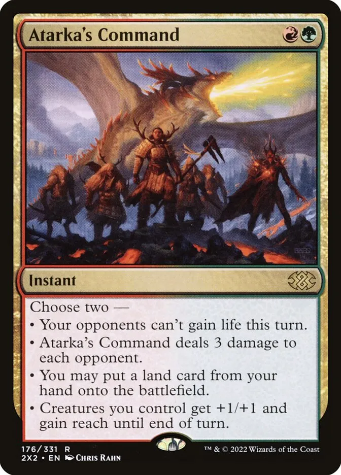 2022 Double Masters 2022 Atarka's Command rare #176 rare card image