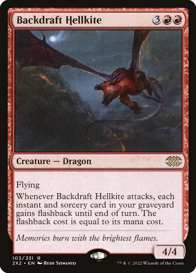 2022 Double Masters 2022 Backdraft Hellkite rare #103 rare card image