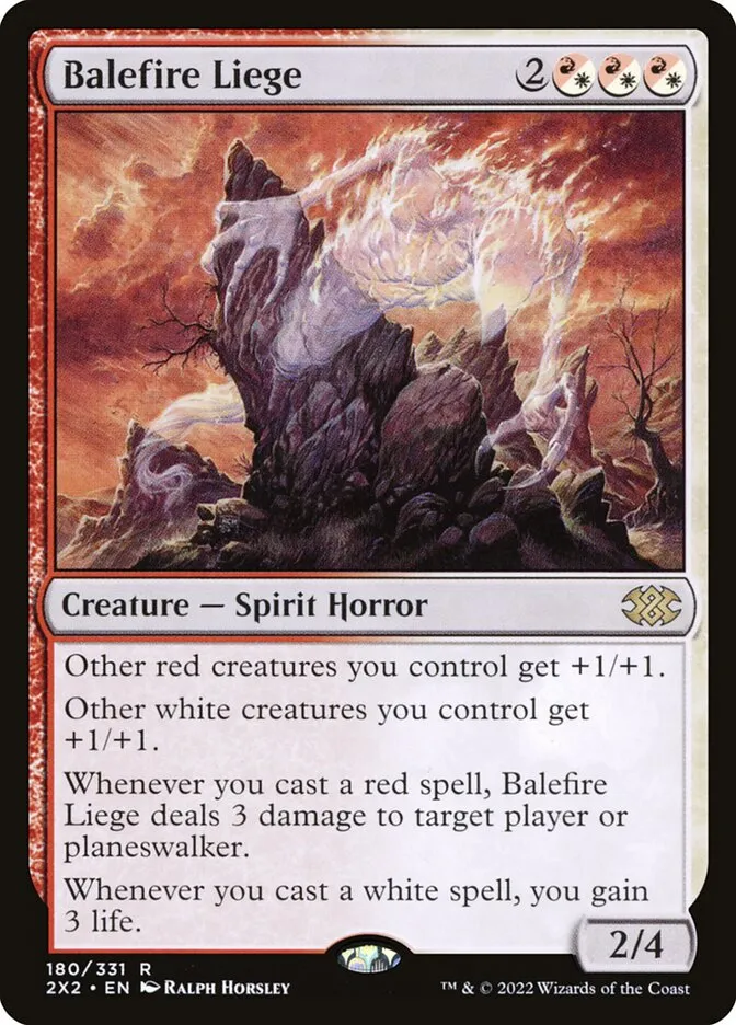 2022 Double Masters 2022 Balefire Liege #180 rare card image