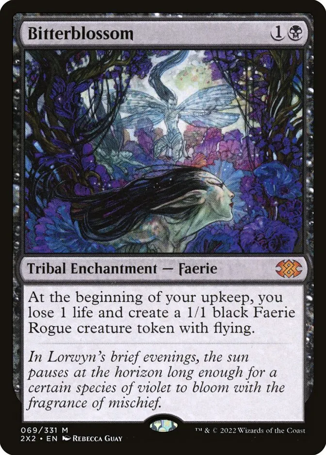 2022 Double Masters 2022 Bitterblossom [Foil] mythic #69 mythic card image