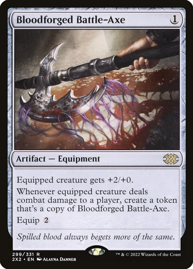 2022 Double Masters 2022 Bloodforged Battle-Axe #299 rare card image
