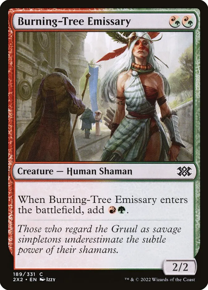 2022 Double Masters 2022 Burning-Tree Emissary common #189 common card image