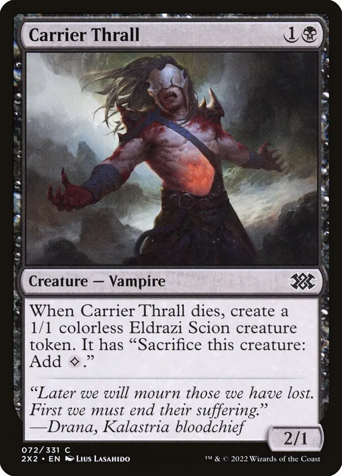 2022 Double Masters 2022 Carrier Thrall [Foil] common #72 common card image