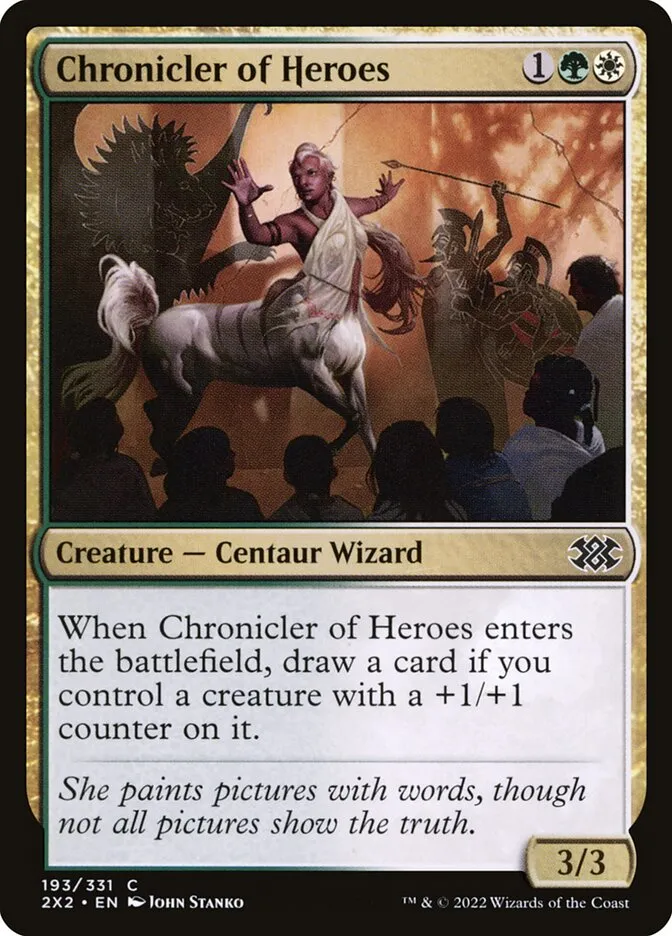 2022 Double Masters 2022 Chronicler of Heroes #193 common card image