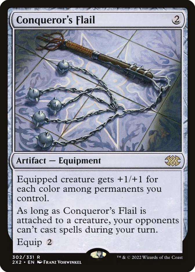 2022 Double Masters 2022 Conqueror's Flail rare #302 rare card image