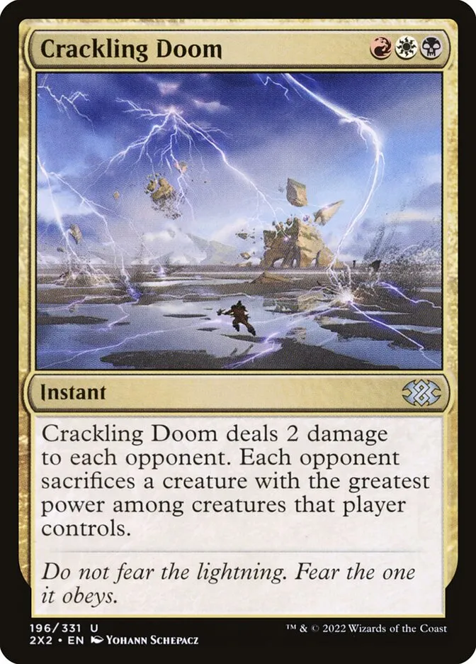 2022 Double Masters 2022 Crackling Doom uncommon #196 uncommon card image