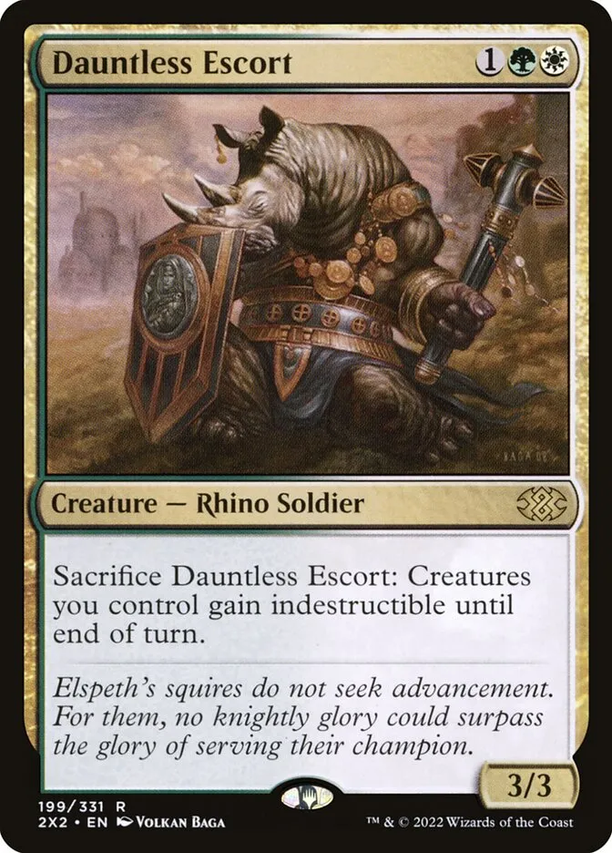 2022 Double Masters 2022 Dauntless Escort #199 rare card image