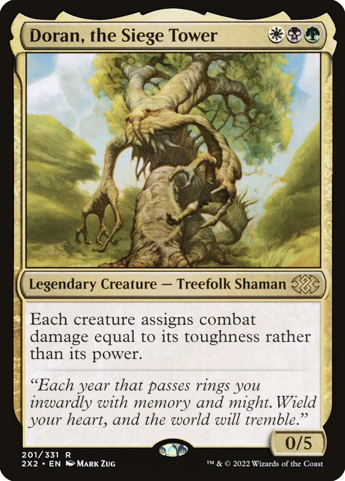 2022 Double Masters 2022 Doran, the Siege Tower #201 rare card image